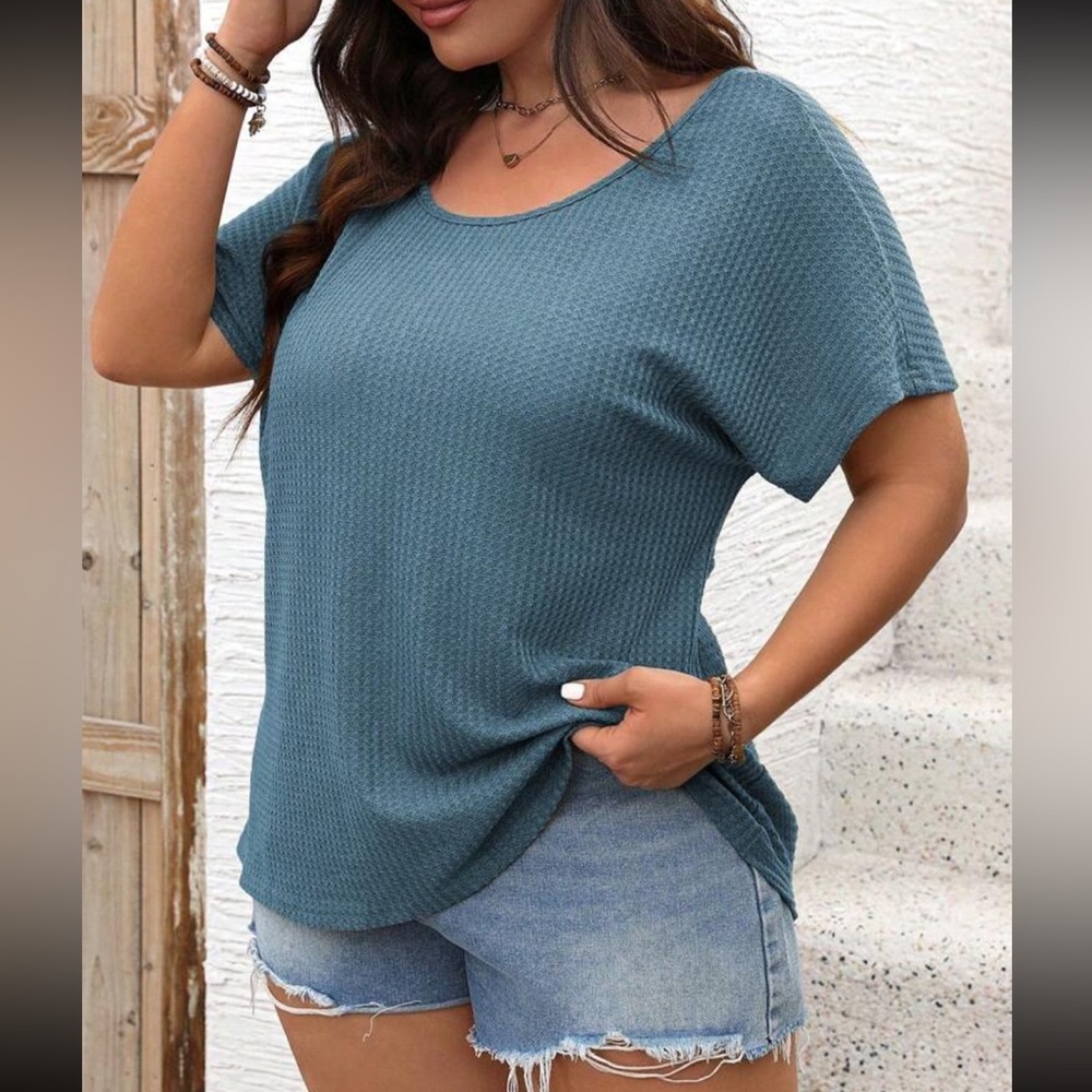 Sexy Plus Size Relaxed Fit Sheer Floral Lace Open Back Top Blouse Shirt Gray - Picture 11 of 12